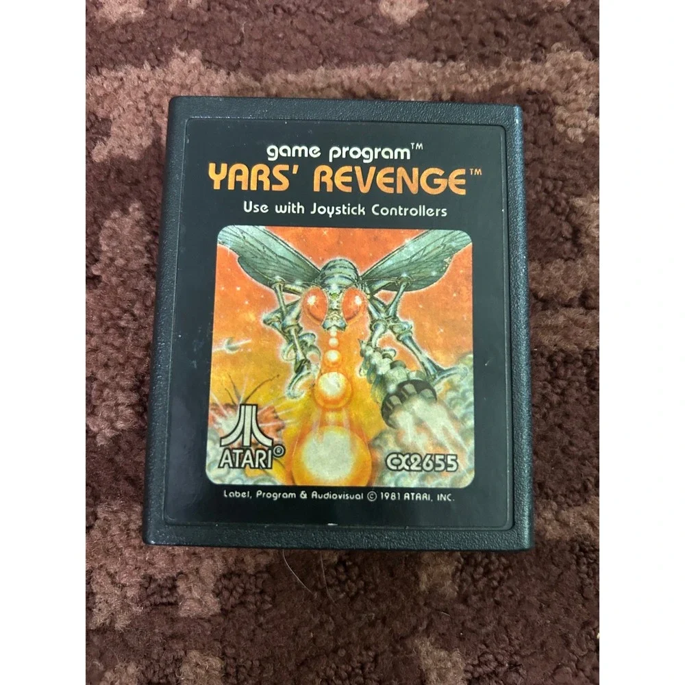 Yars' Revenge Atari 2600 Video Game Cartridge CX2655 Vintage Retro 1981 1982